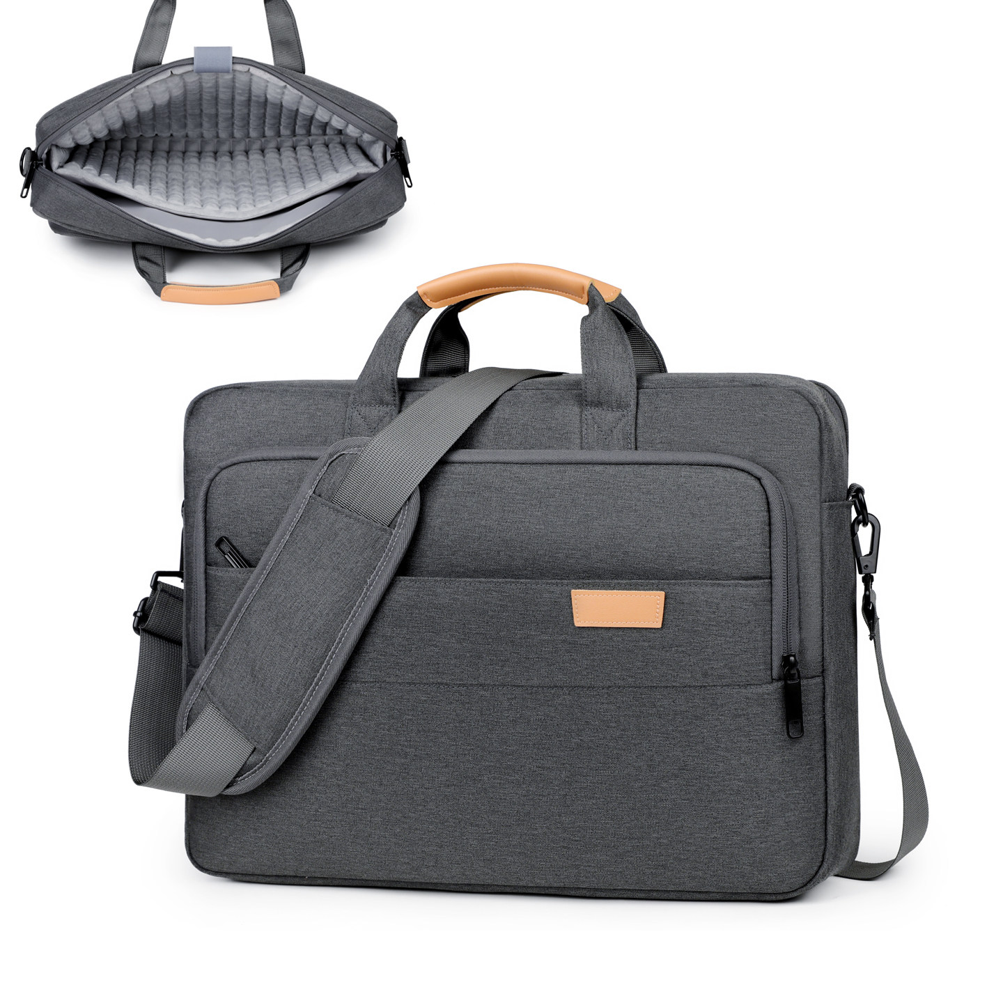 商务手提笔记本电脑包大容量防震多功能单肩包适用游戏本华硕天选Air14联想16英寸拯救者7000公文包神舟18寸