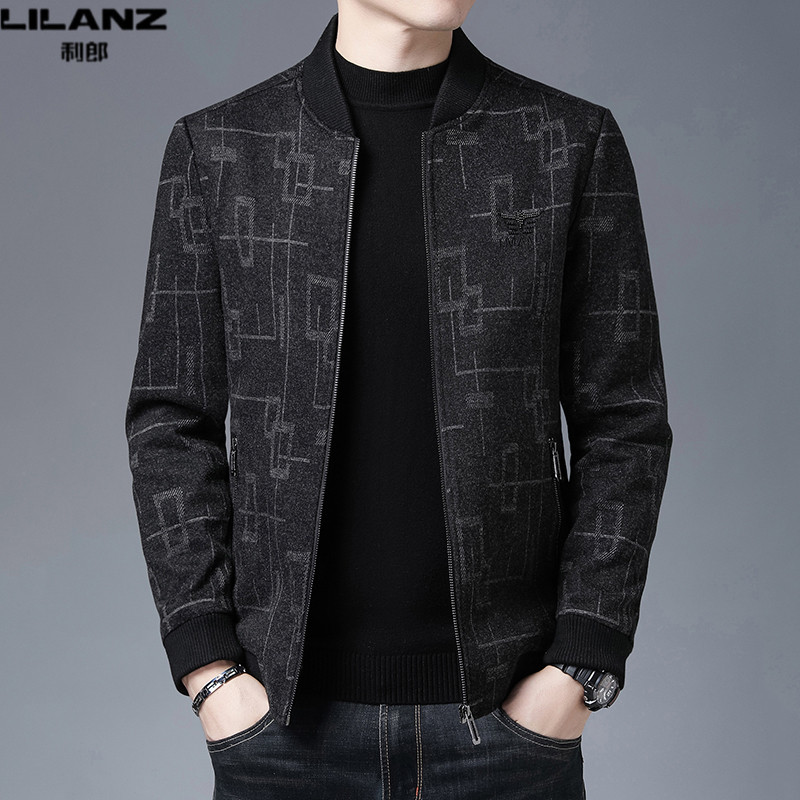 利郎男装短款夹克外套冬季长袖拉链开衫男士棒球领纯色休闲上衣潮,男装,夹克,淘宝优惠券,粉丝福利购,淘宝优惠卷