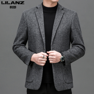 利郎男装休闲西服春秋季男士修身毛呢单西外套中青年免烫西装上衣