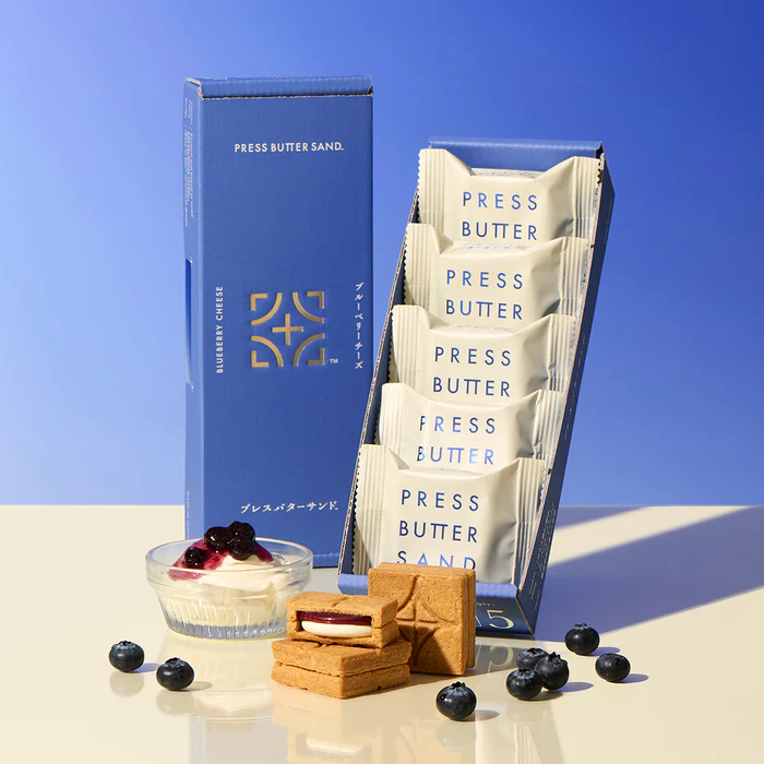 日本ins网红零食PRESS BUTTER SAND焦糖奶油夹心曲奇饼 爆浆