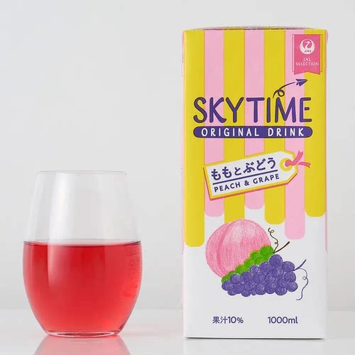 日本 日本航空 JAL 航空限定饮料 桃子葡萄果汁 饮料柠檬水