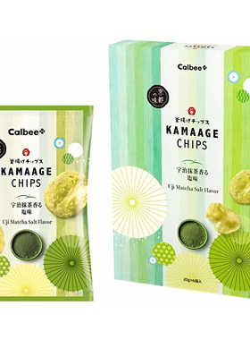 新品日本calbee卡乐比京都限定抹茶味薯片薯条薯块零食特产
