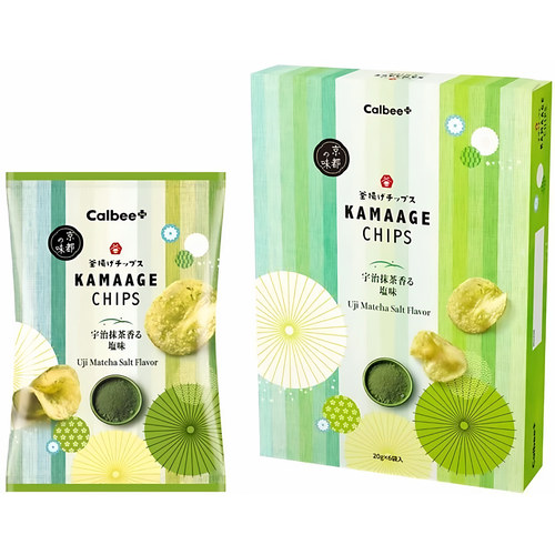 新品日本calbee卡乐比京都限定抹茶味薯片薯条薯块零食特产