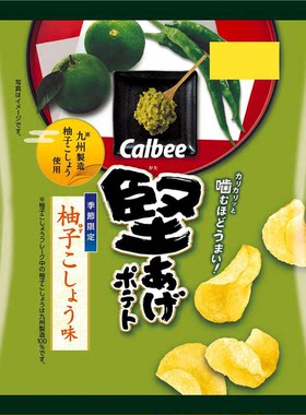 日Calbee卡乐比坚あげ系列薯条薯片梅子味柠檬味味盒装休闲零食