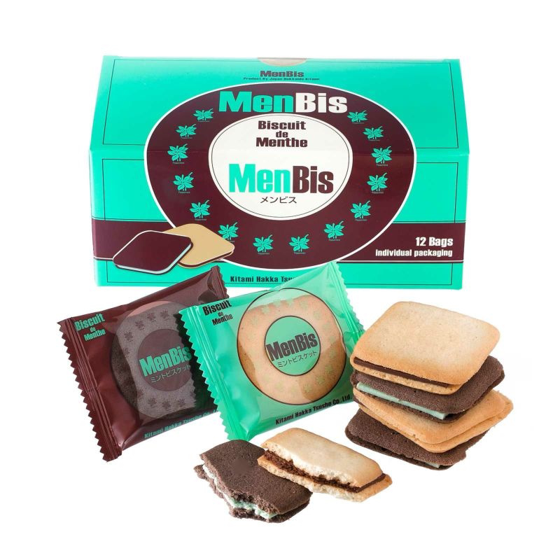 日本 北海道 北见ハッカ 薄巧薄荷巧克力 夹心饼干 零食礼盒