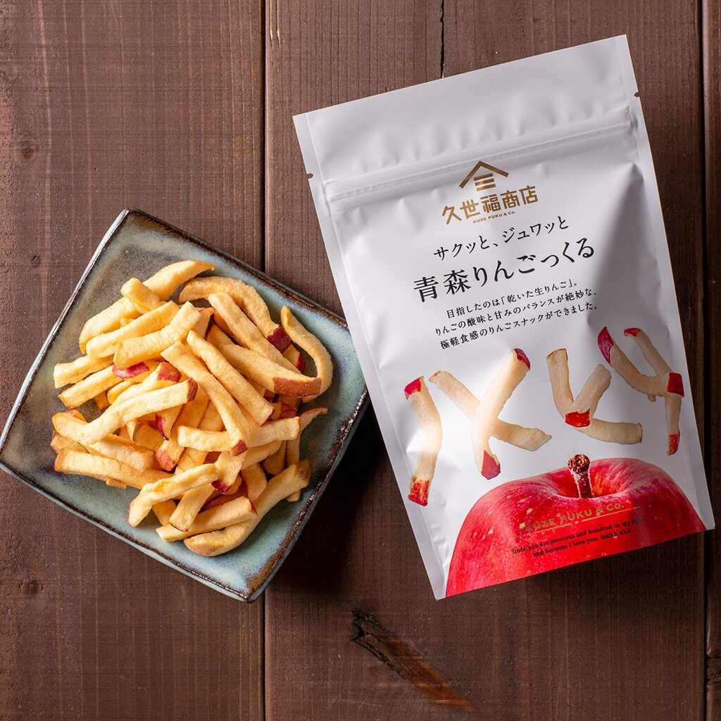 日本进口久世福商店青森苹果薯条薯片零食35g追剧袋装