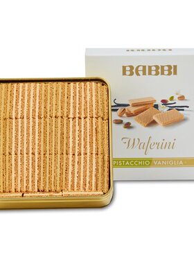 日本意大利BABBI香草开心果巧克力威化夹心饼干礼物