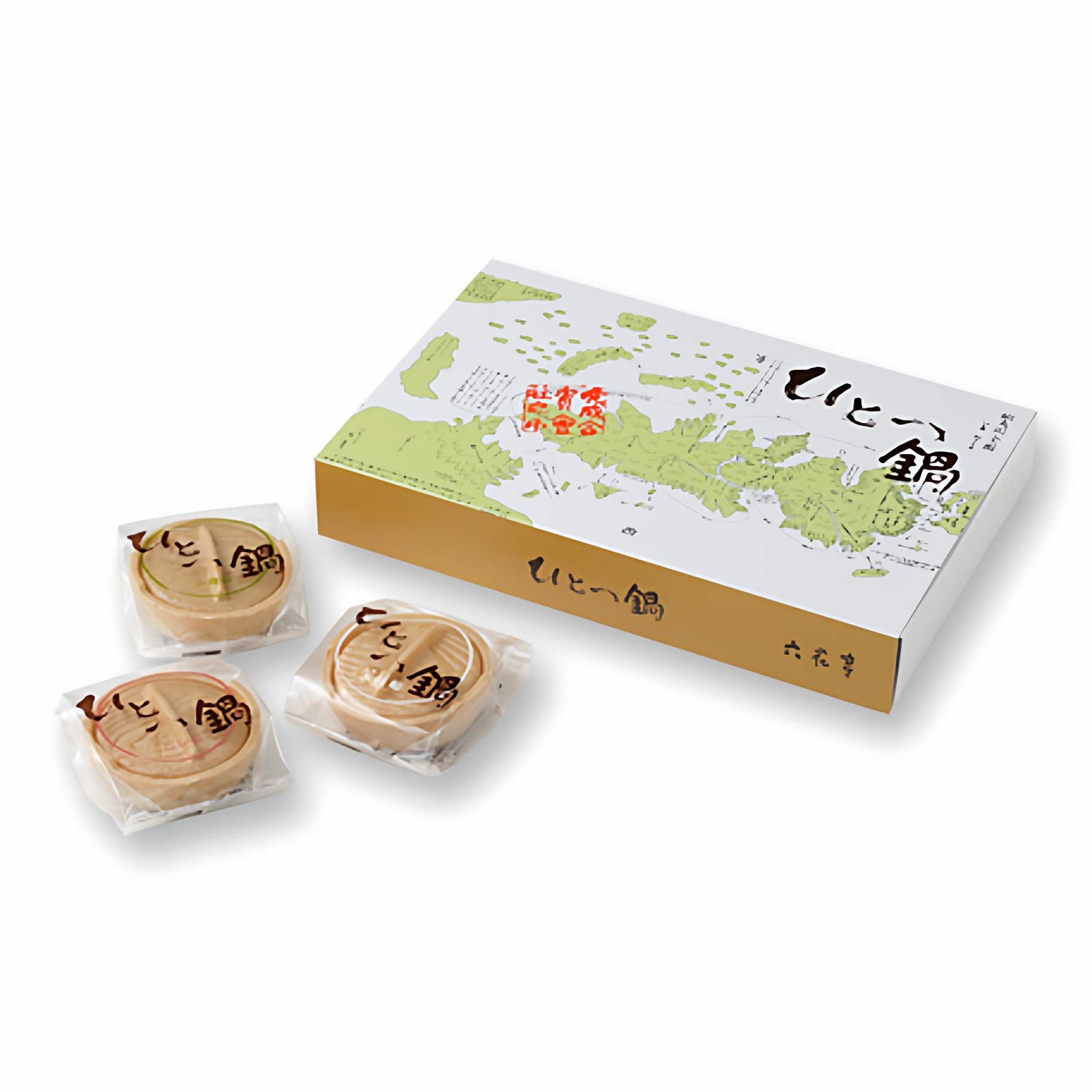 新品日本六花亭 ひとつ鍋6個入 红豆沙盒饼干蛋糕豆沙最中礼盒