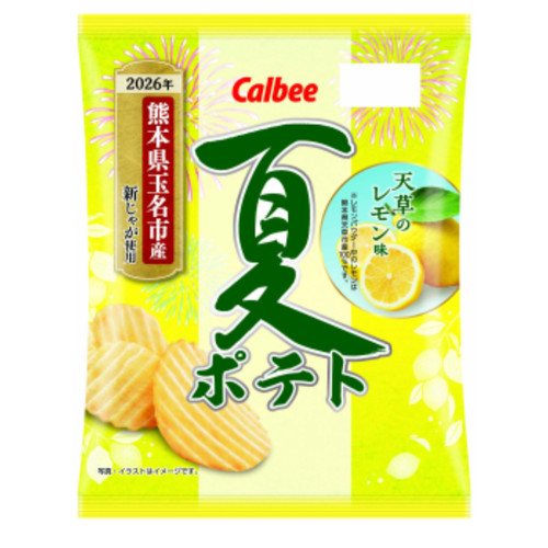 新品日本Calbee卡乐比 夏季限定 薯片梅子味 盐味 休闲零食