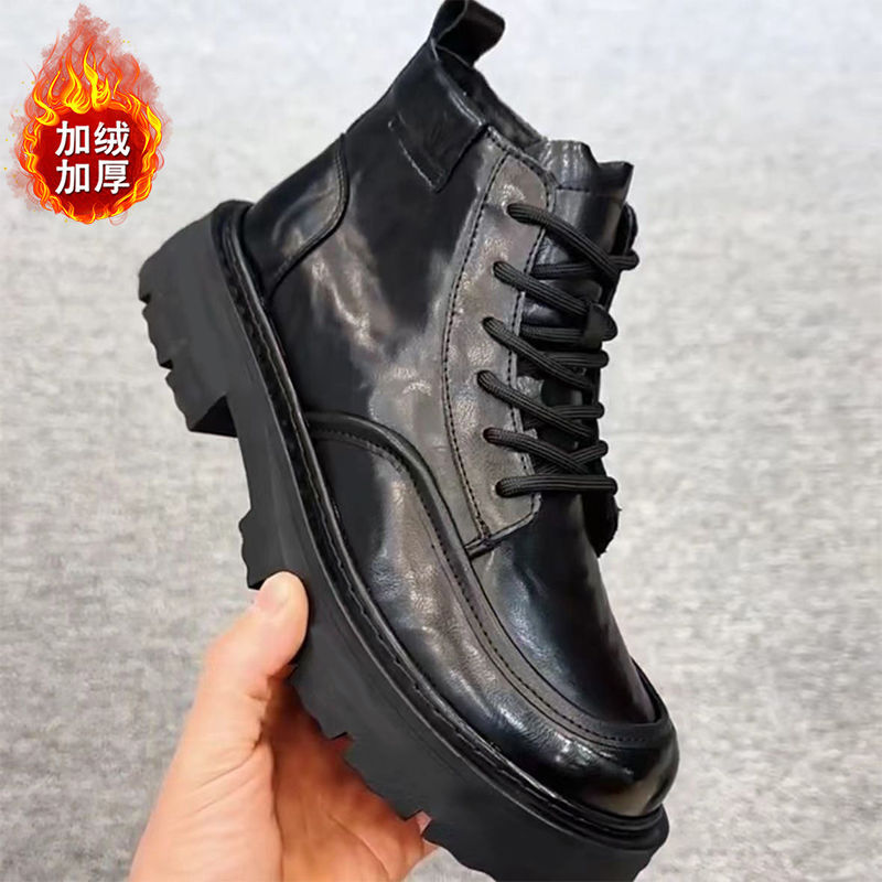 欧洲站时尚休闲板鞋男士高筒