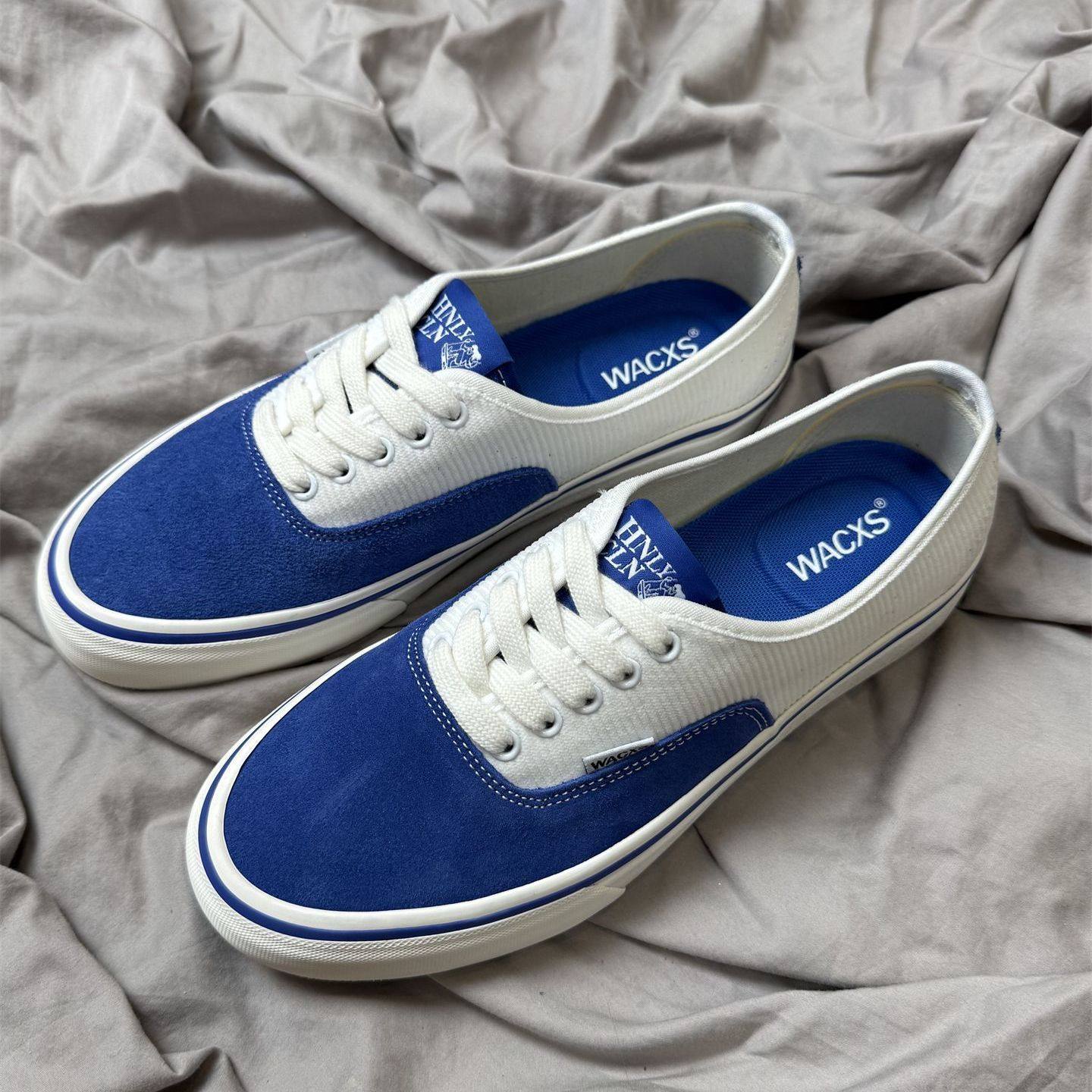 2025夏季新款时尚百搭低帮克莱因蓝男女同款蓝白色板鞋休闲运动鞋,流行男鞋,休闲板鞋,淘宝优惠券,粉丝福利购,淘宝优惠卷