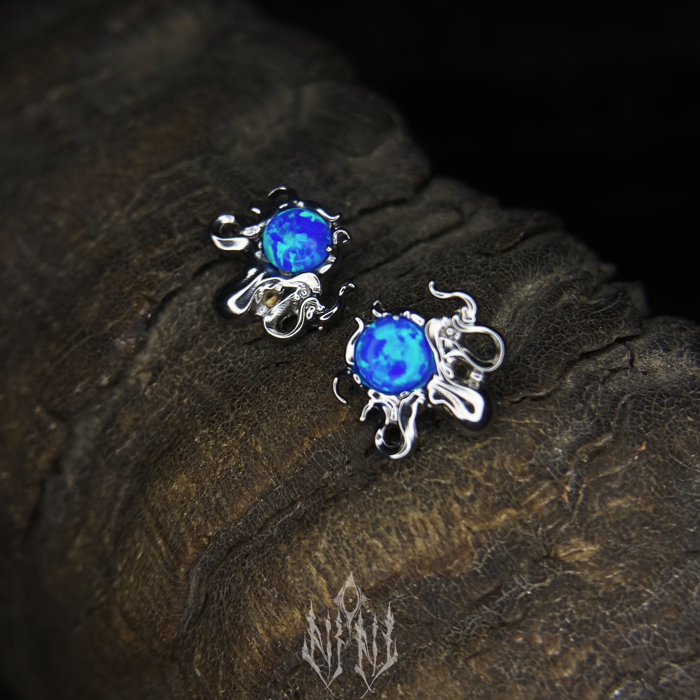 澳宝克苏鲁章鱼 16g0.9内螺纹植入级钛合金 高抛光防过敏耳钉小众