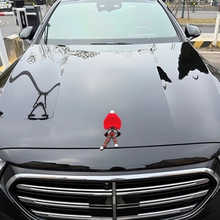 奔驰E奔驰S爆款车立标帽子网红圣诞小红帽可爱圣诞帽装饰摆件挂件