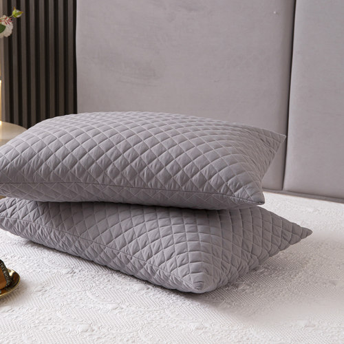 双面夹棉防螨全棉枕套家用一对装