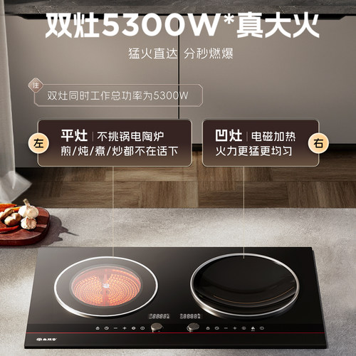 尚朋堂双灶电陶炉5300W爆炒