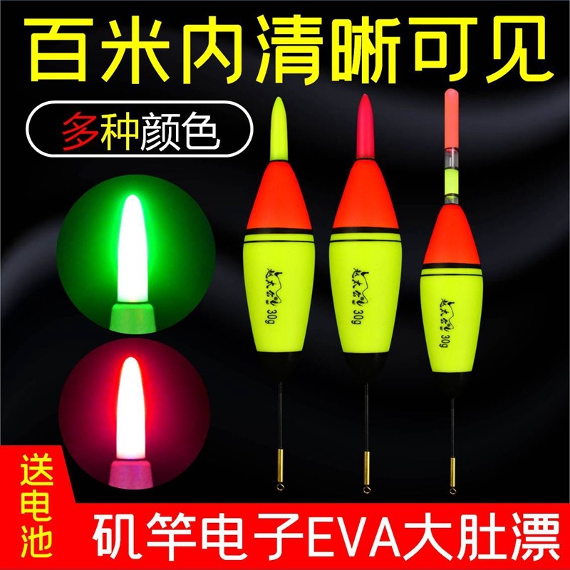 EVA矶钓立式滑漂 加粗醒目尾电子鱼漂夜光漂矶竿海钓阿波远投浮漂