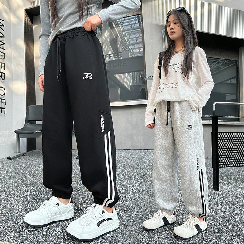 胖女童运动裤儿童春秋加肥加大码