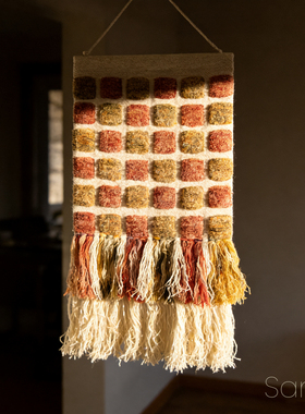 印度进口手工编织羊毛挂毯客厅书房衣帽间装饰波西米亚摩洛哥风格