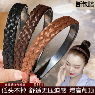 麻花辫发箍女2025新款 碎发卡头发夹子头饰发捆 压发圈假发头箍女款