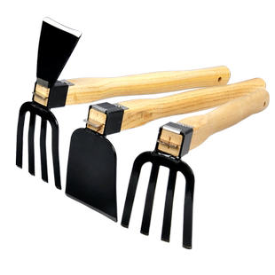 园林户外耙子农用园林园艺工具除草锄草种菜翻地短木柄农具小锄头