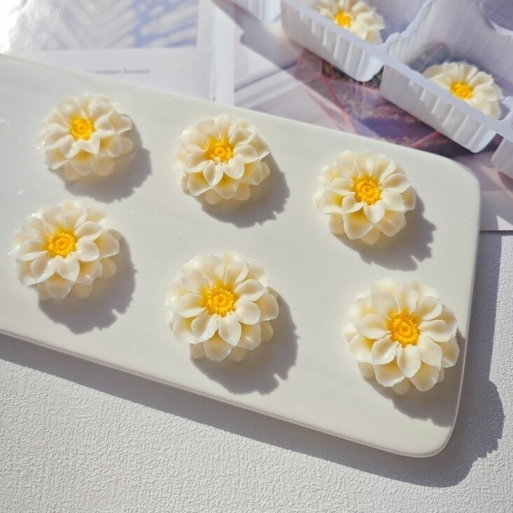 巧克力双层立体小花雏菊烘焙蛋糕装饰摆件成品配件甜品摆件插件