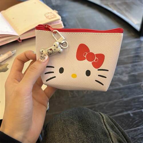 卡通kitty可爱口红耳机收纳包便携外出专用小包卡包零钱包高颜值