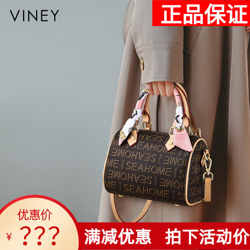 Viney包包女式2026新款斜挎女包夏天女包波士顿高级感手提枕头包