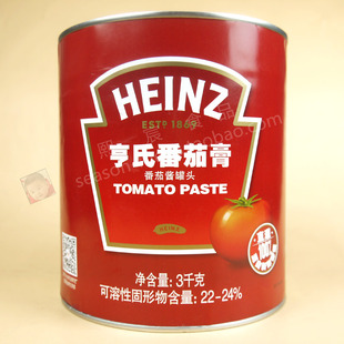亨氏番茄膏3kg披萨意大利面酱浓缩番茄酱大桶罐装 西餐原料商用