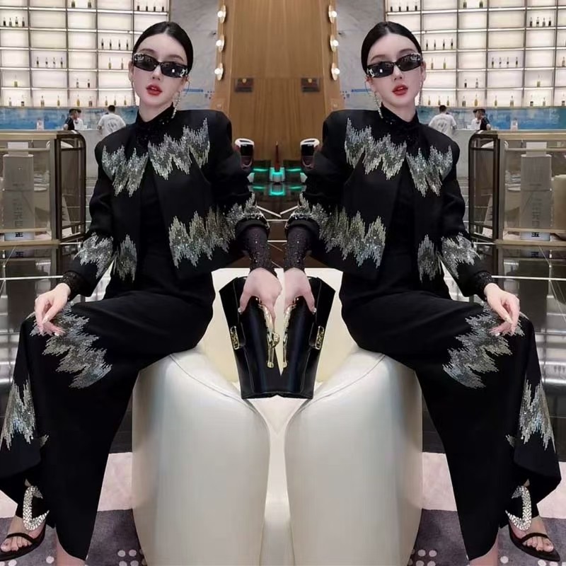 时尚套装女2025秋新款欧货名时尚套装