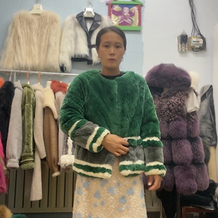 2026新款进口天鹅绒獭兔毛大衣中长款立领整皮草外套年轻款女