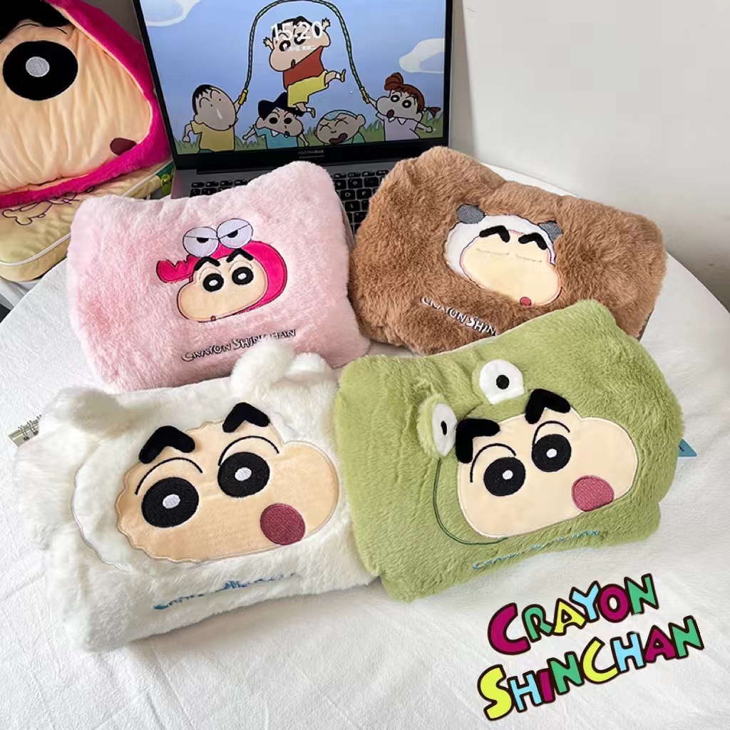 蜡笔小新充电热水袋女热敷暖肚子防爆暖宝宝可爱毛绒暖水袋暖手宝