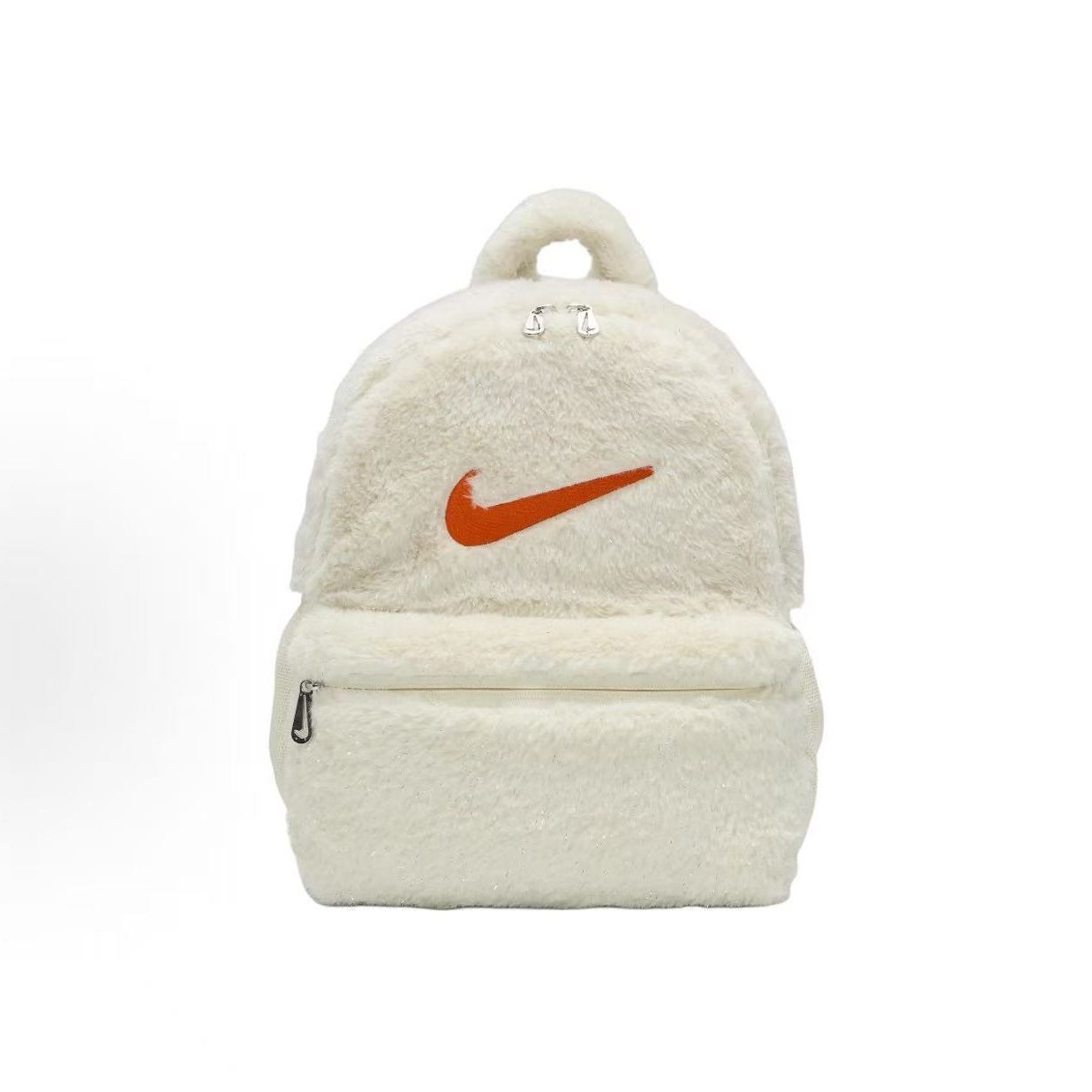 Nike耐克 品牌LOGO 情侣款毛绒双肩包 FZ1330-113