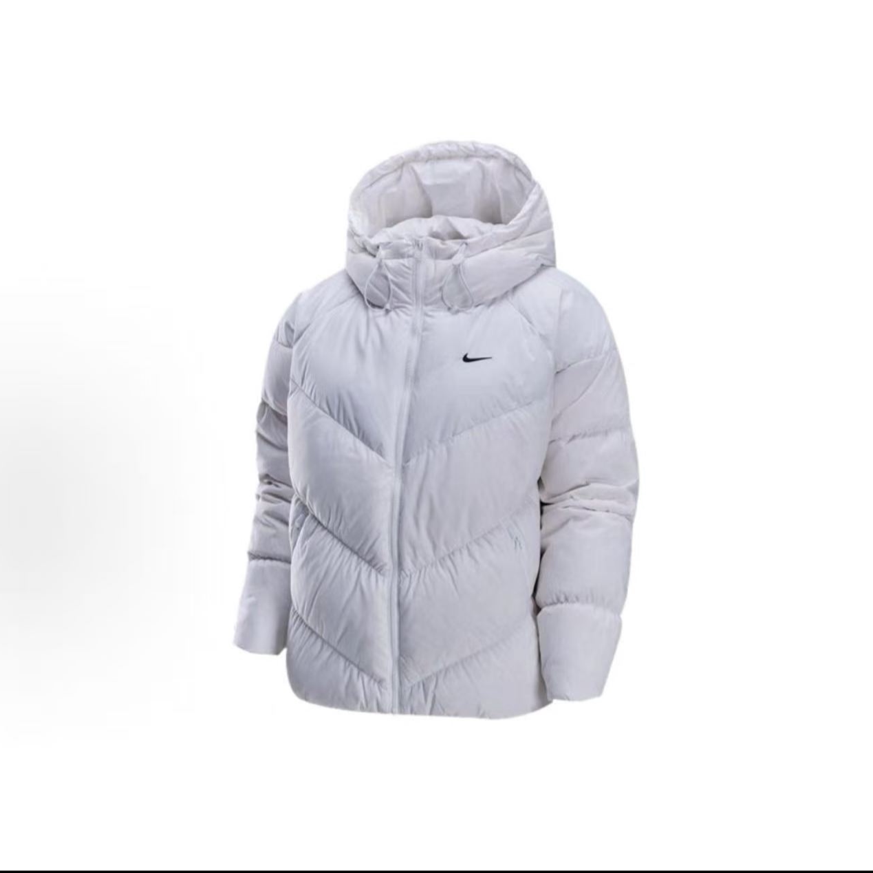 NIKE耐克 女款纯色防风防泼水连帽面包羽绒服白色女款HF7871-100