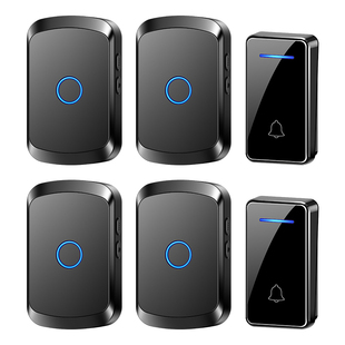 自发电门铃无线家用不用电池超远距离二拖四智能遥控门玲