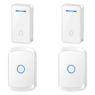 自发电门铃无线家用不用电池超远距离二拖二智能遥控门玲