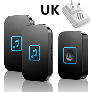 香港英规插头无线门铃家用新加坡马来西亚远距离呼叫器一拖二防水