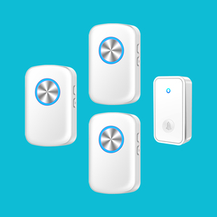 门铃无线家用免插电老人呼叫器智能开关远距离一拖三自发电免电池