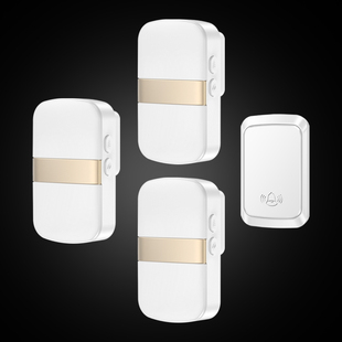 门铃无线自发电家用防水超远距离一拖三智能遥控老人呼叫器