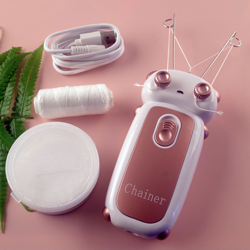 男女去脸毛神器拔毛器开脸器电动挽脸挽面器面部脱毛除毛仪绞脸机