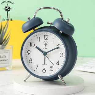 北极星创意学生用床头静音夜光简约懒人可爱儿童个性卧室小闹钟表