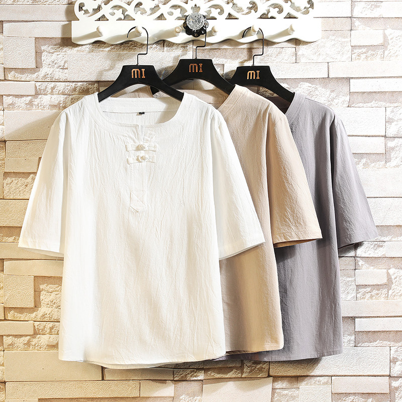 风短袖大码T恤棉麻男T610T611T612T620T621T622组合P33，男装T恤，星座101C（原电商A011-3）