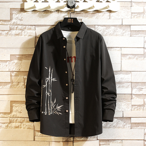 新款加大码男士竹子衬衫衬衣外套长袖 C383P45，男装衬衫，星座101C（原电商A011-3）