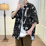 A011-3短袖港风宽松模特情侣潮over大码衬衫D392P35，男装T恤，星座101C（原电商A011-3）
