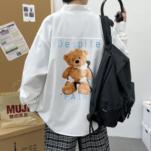 20色港风长袖挂拍长袖情侣大码衬衫3021、3022、3023、3025 P35图片
