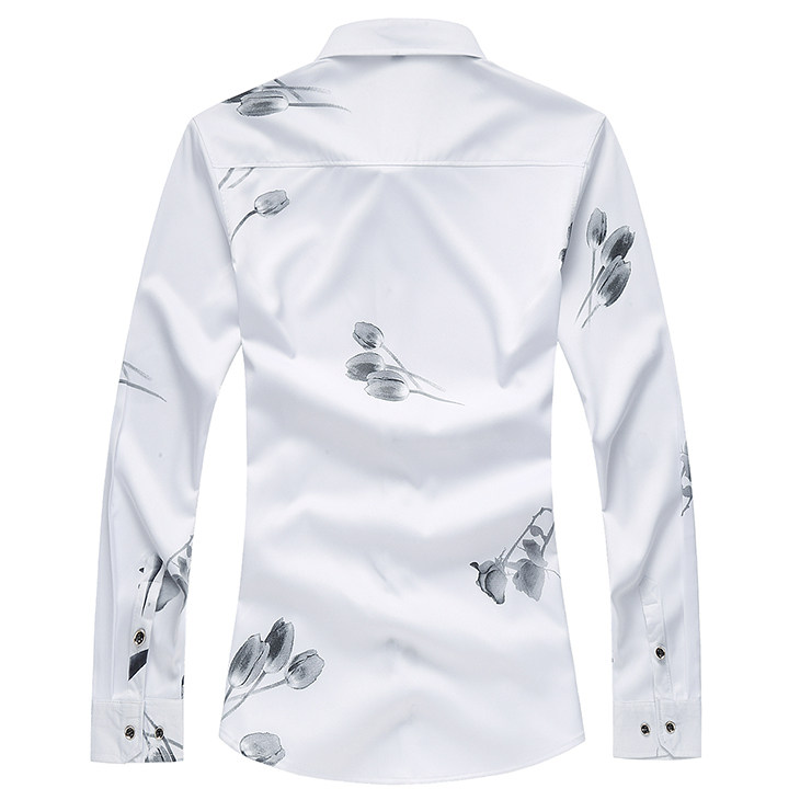 男士长袖大码花衬衫｛长期款｝6310P45,男装衬衫,星座101C（原电商A011-3）