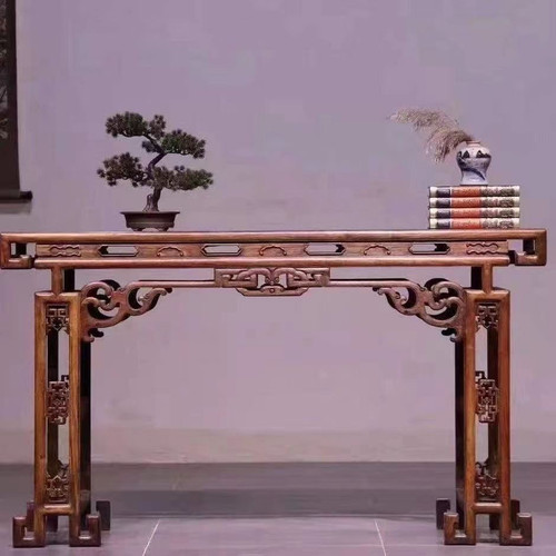 明清仿古做旧效果宫廷式琴桌条案桌子古代实木家具装饰做旧家具