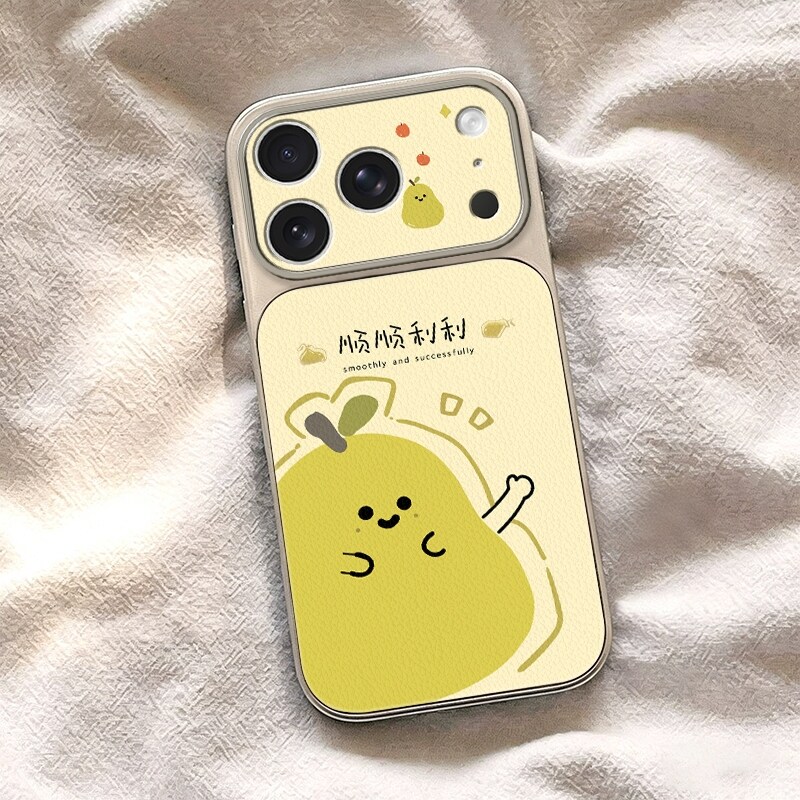 万事梨安适用苹果17promax手机壳iPhoneAir新款16pro女款15plus高级感14金属漆13大视窗小羊皮小众可爱全包套