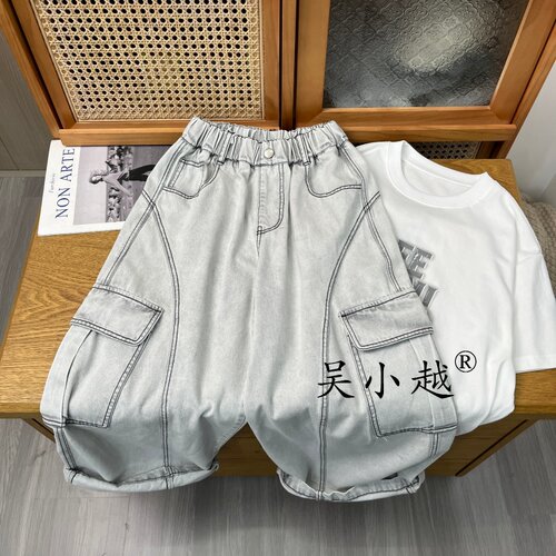 吴小越w2216男童牛仔裤春款工艺痞帅男孩秋装新款长裤春秋款大童