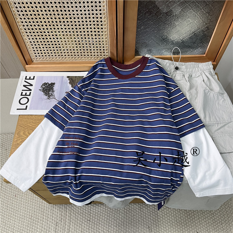 吴小越w2034男童春装圆领套头印花棉t恤长袖中大童儿童打底衫洋气,童装/婴儿装/亲子装,T恤,淘宝优惠券,粉丝福利购,淘宝优惠卷