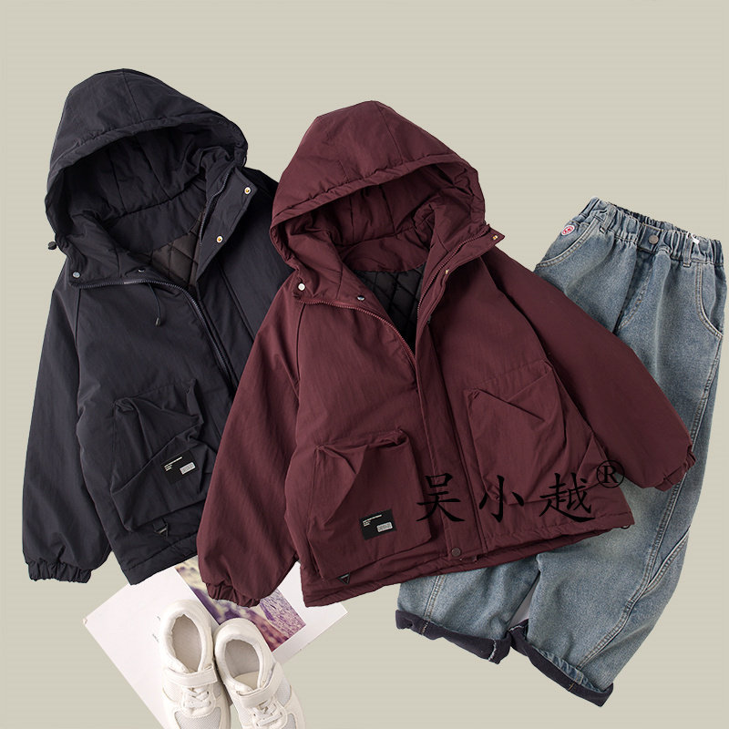 吴小越w1737男童中大童冬装加棉新款洋气儿童冲锋衣冬季加厚外套,童装/婴儿装/亲子装,棉袄/棉服,淘宝优惠券,粉丝福利购,淘宝优惠卷